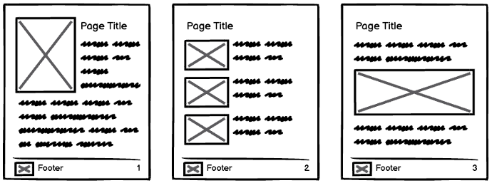 Internal page wireframes #2